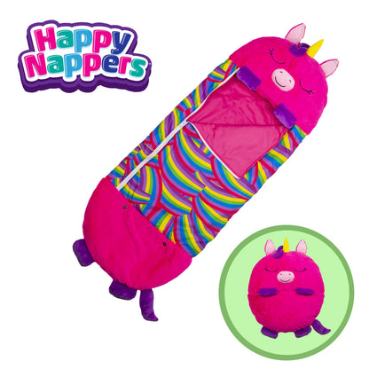 Happy Nappers Almohada 2 en 1 y saco de dormir unicornio rosa, 54x20