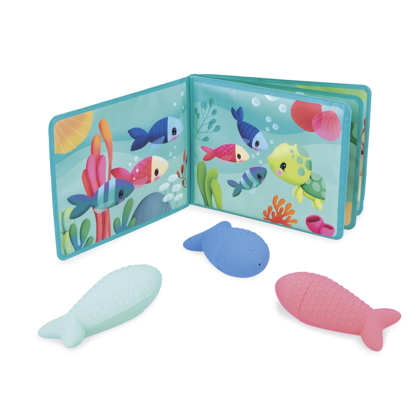 Janod J04733 Interactive Bath Book with 3 Toy Splashes