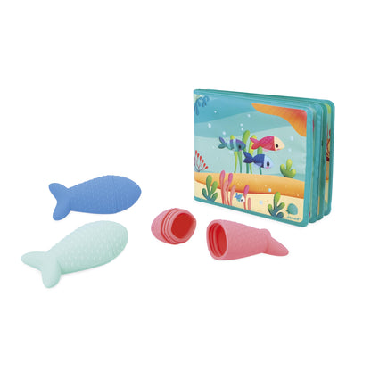 Janod J04733 Interactive Bath Book with 3 Toy Splashes