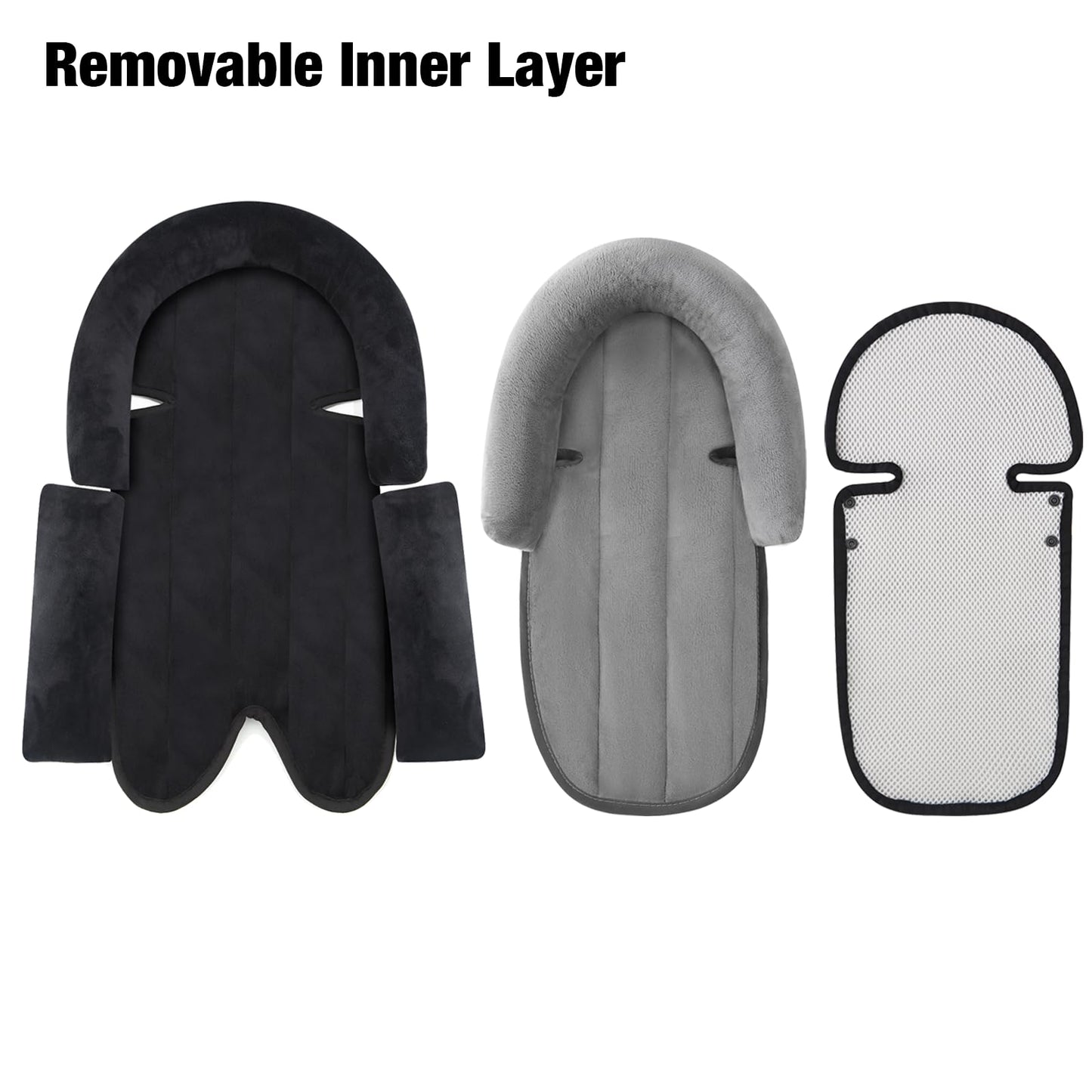 Soporte de cabeza de bebé para asiento de automóvil, 3 en 1