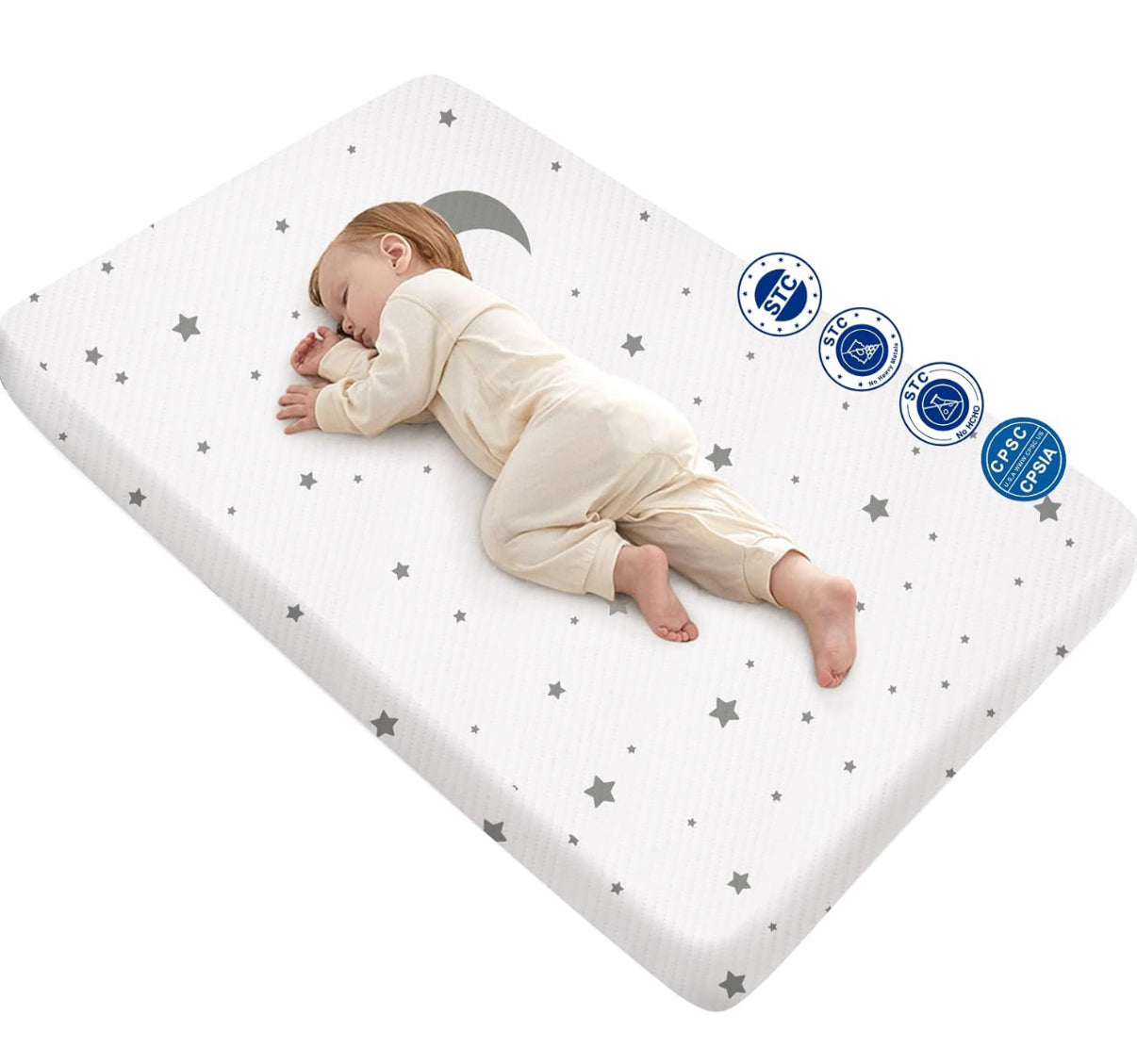 Colchón Star Pack and Play, 38 x 26 x 1.5 pulgadas, colchón Pack N Play