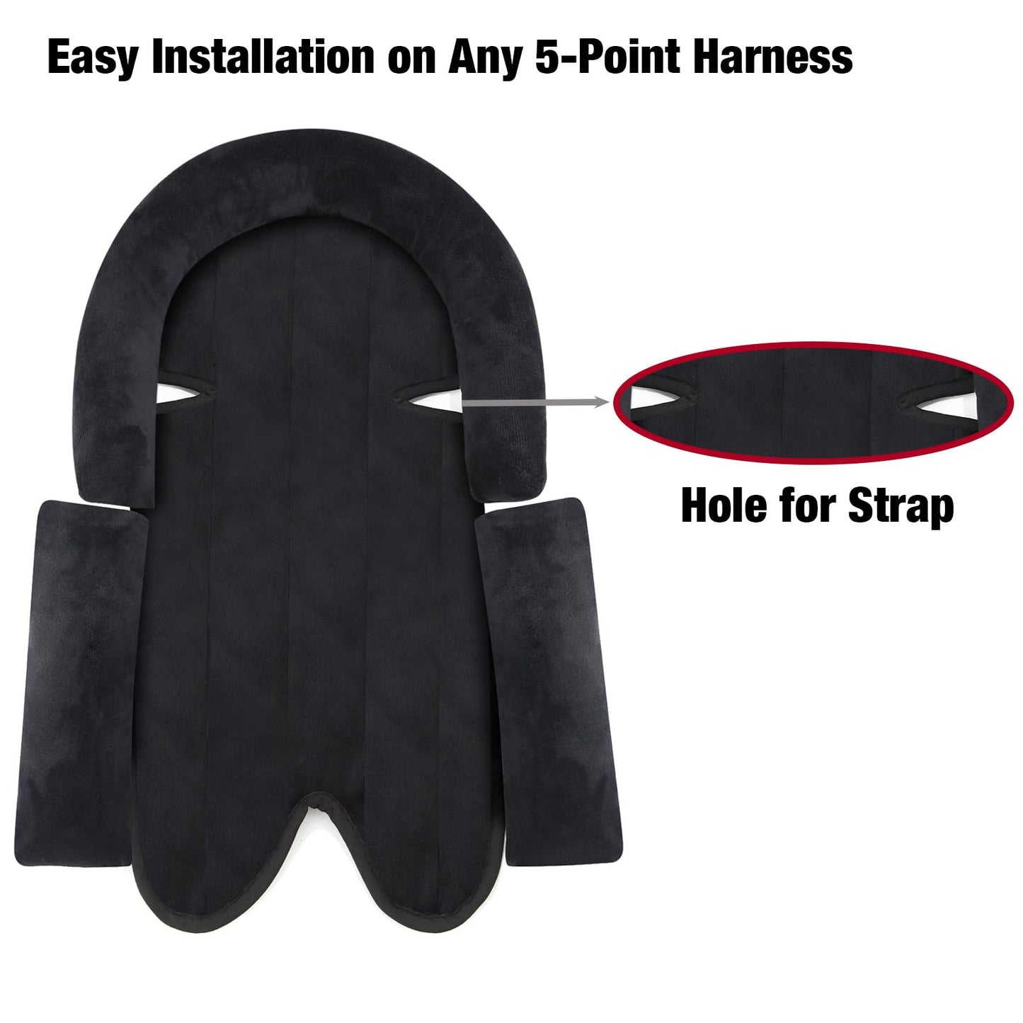 Soporte de cabeza de bebé para asiento de automóvil, 3 en 1