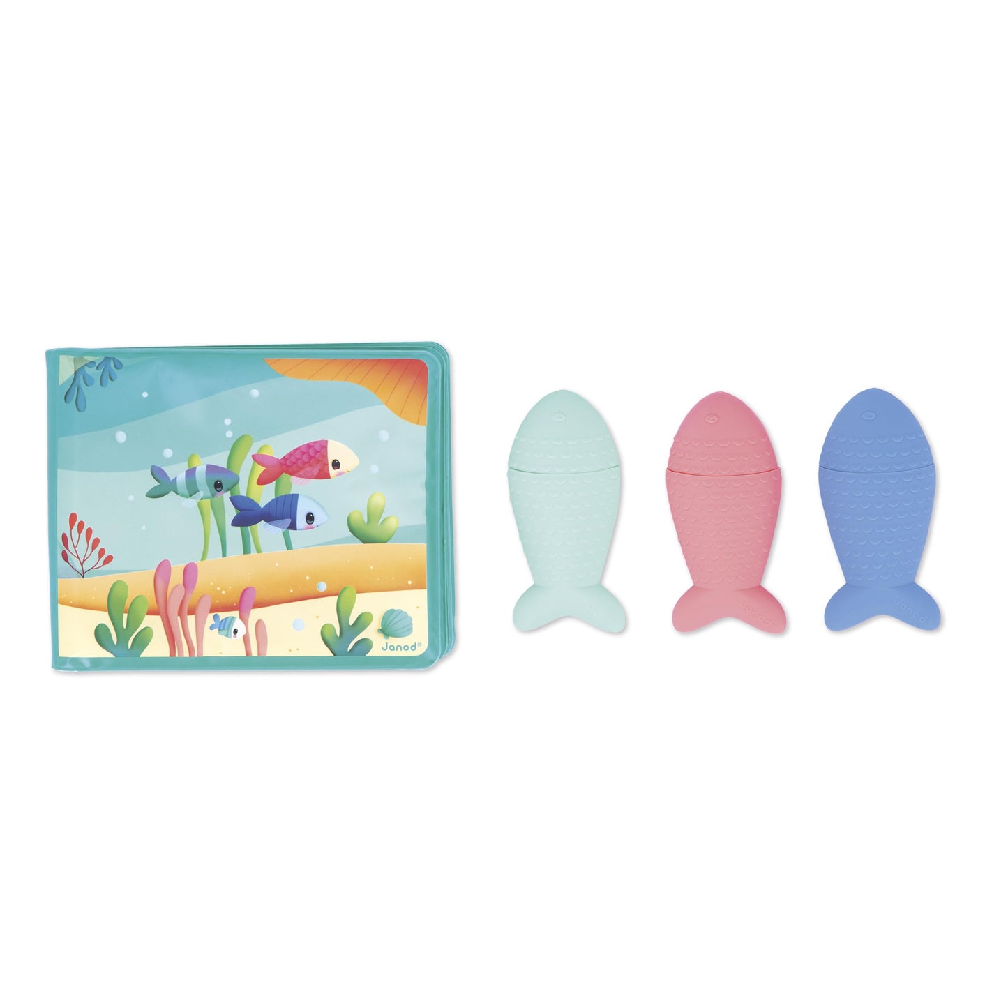 Janod J04733 Interactive Bath Book with 3 Toy Splashes