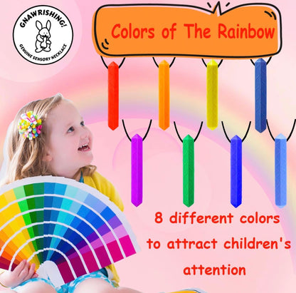 Paquete de 8 collares masticables, para niños con necesidades sensoriales