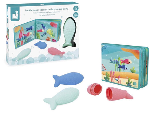 Janod J04733 Interactive Bath Book with 3 Toy Splashes