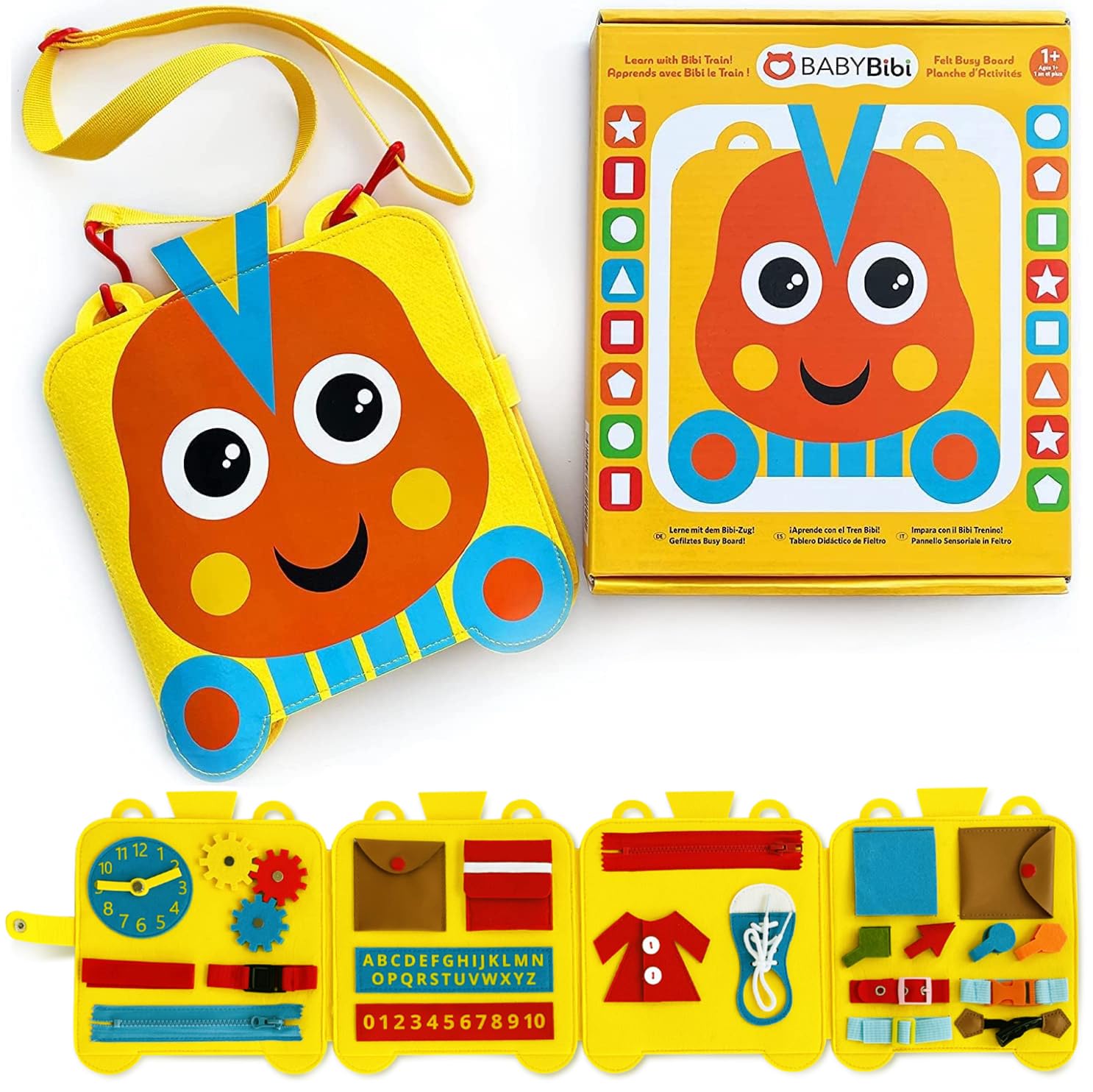 Tabla de tren de fieltro para niños pequeños