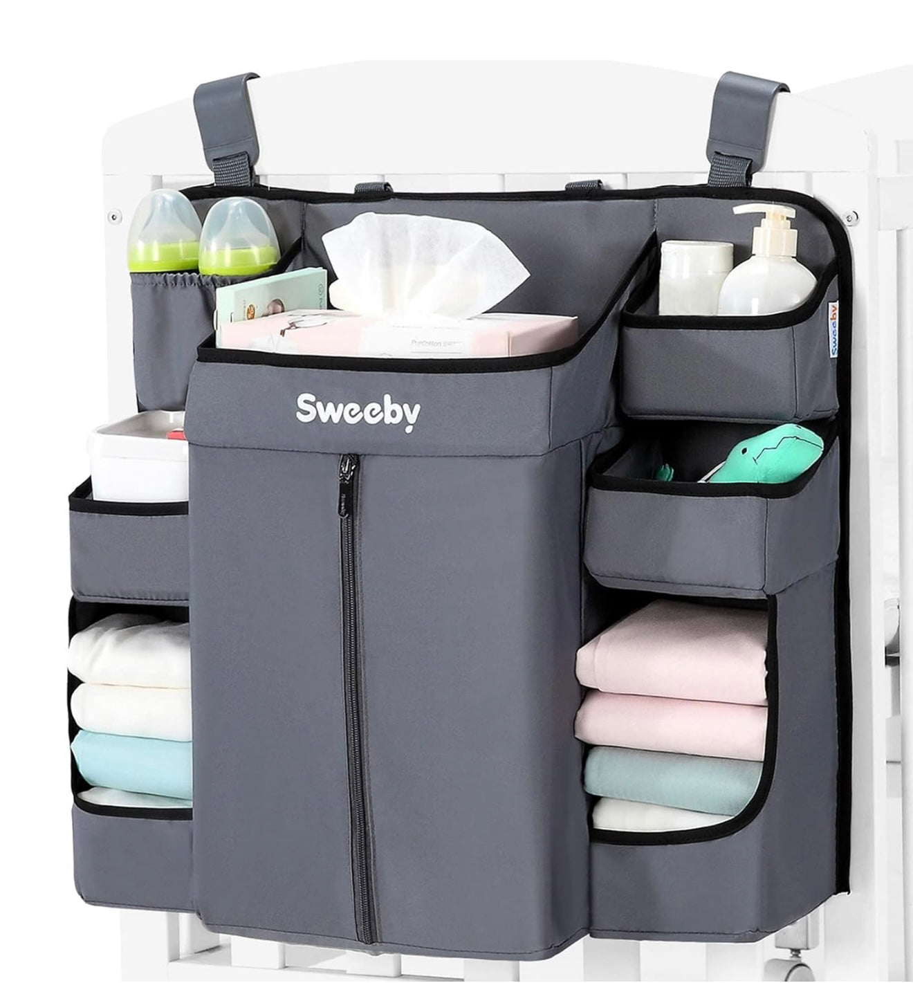 Sweeby Organizador de pañales para cambiador y cuna