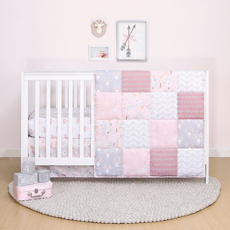 The Peanutshell Juego de ropa de cama para cuna de bebé de 3 piezas