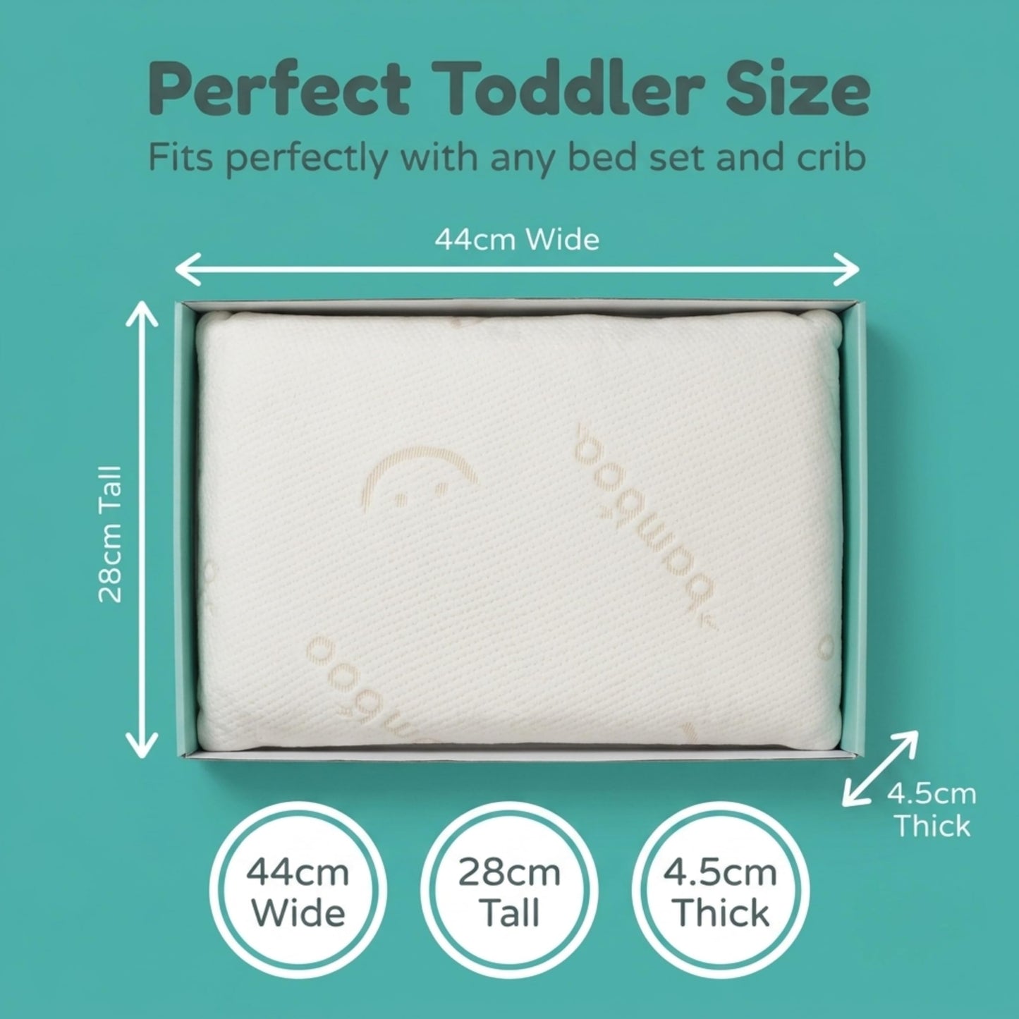 Almohada para niños pequeños Baby Works, 12 meses en adelante