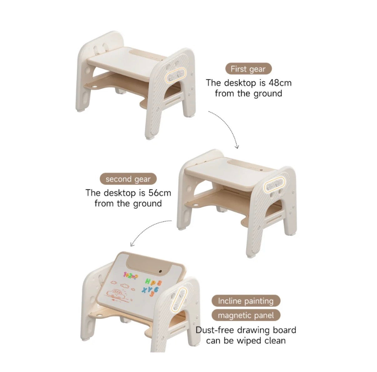 Escritorio Infantil Multifuncional con Silla Ergonómica
