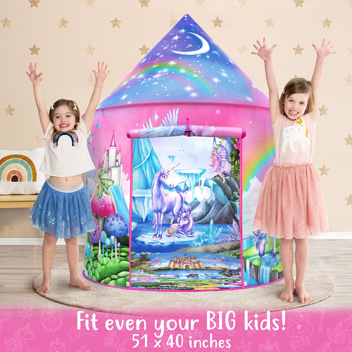 W&O - Tienda de campaña infantil unicornio