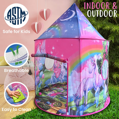 W&O - Tienda de campaña infantil unicornio