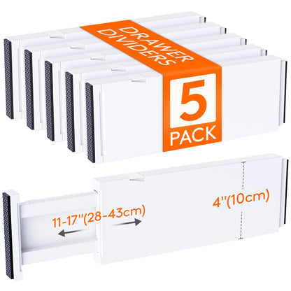 Lifewit Paquete de 5 separadores de cajones mejorados para ropa
