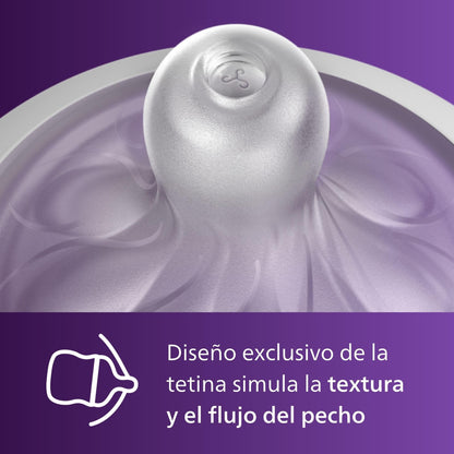 Philips Avent Tetinas de respuesta natural, flujo extra lento (flujo 1), paquete de 4