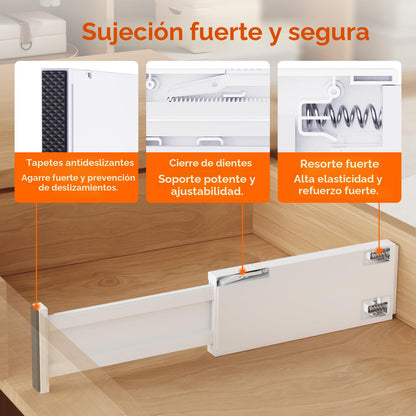 Lifewit Paquete de 5 separadores de cajones mejorados para ropa