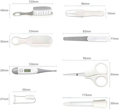 Kit de aseo para bebés, juego de cuidado de seguridad infantil con cepillo para el cabello