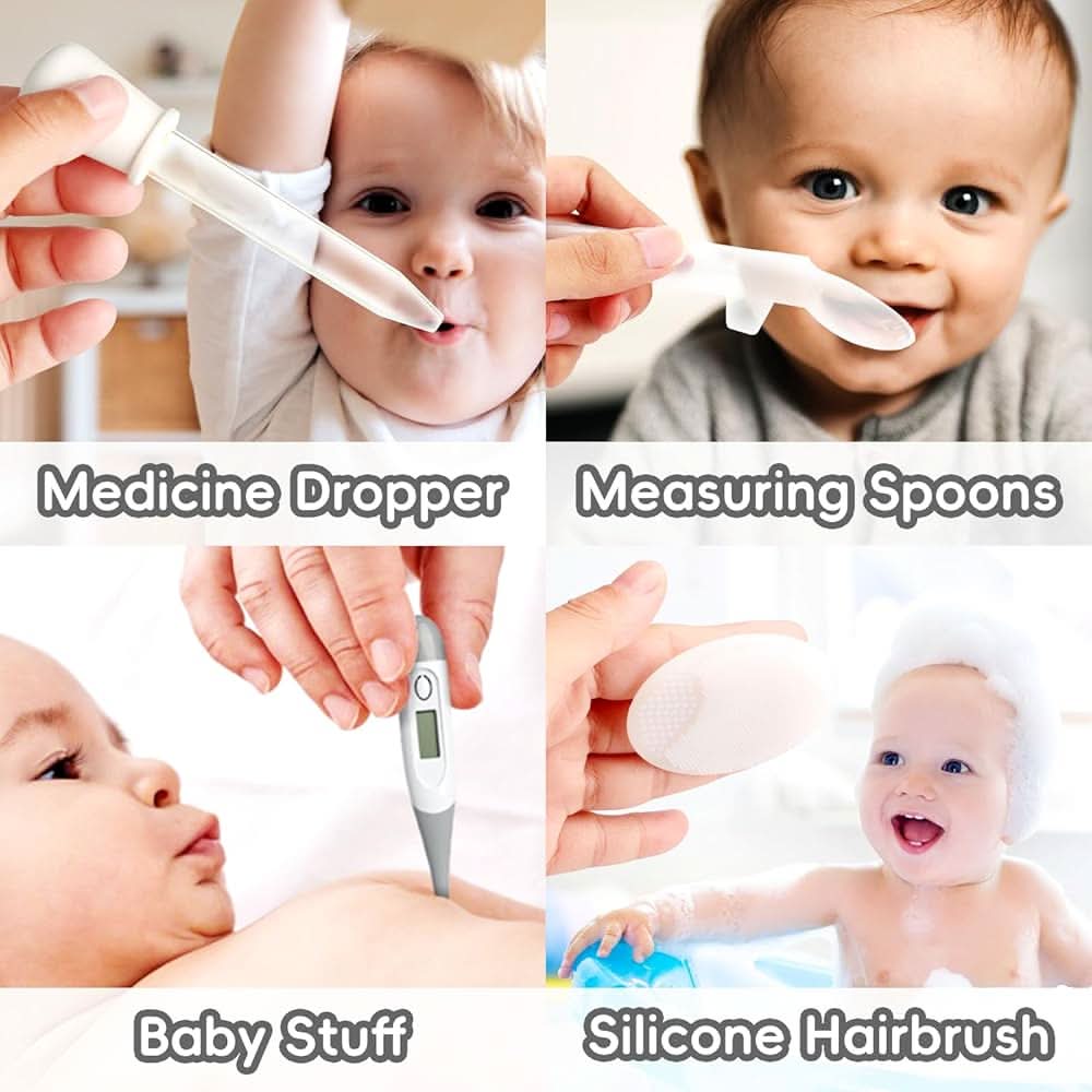 Kit de aseo para bebés, juego de cuidado de seguridad infantil con cepillo para el cabello