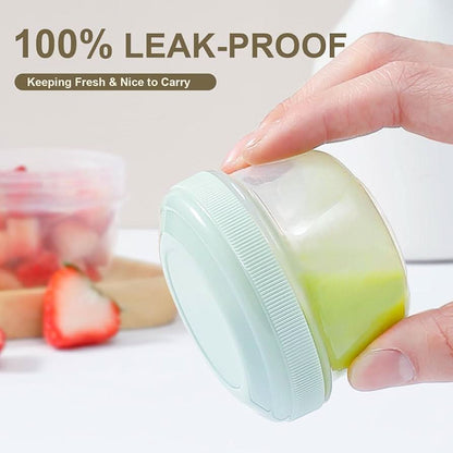 VITEVER [Paquete de 16] recipientes pequeños de 4 onzas con tapas