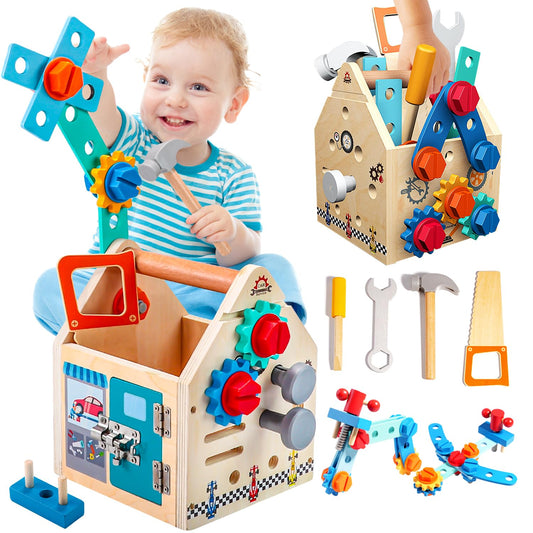 Montessori - Juego de herramientas para niños pequeños, 33 piezas