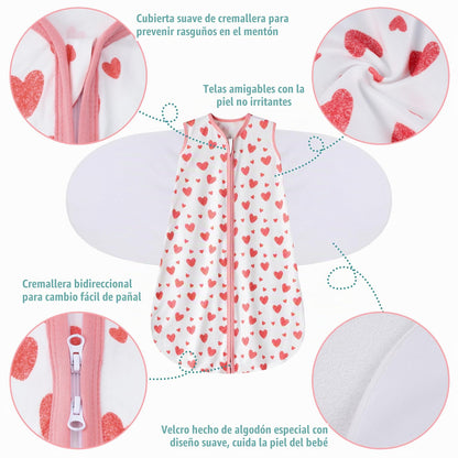 BSTOPPT - Saco de dormir para recién nacidos, de 6 a 12 meses, TOG 0.5