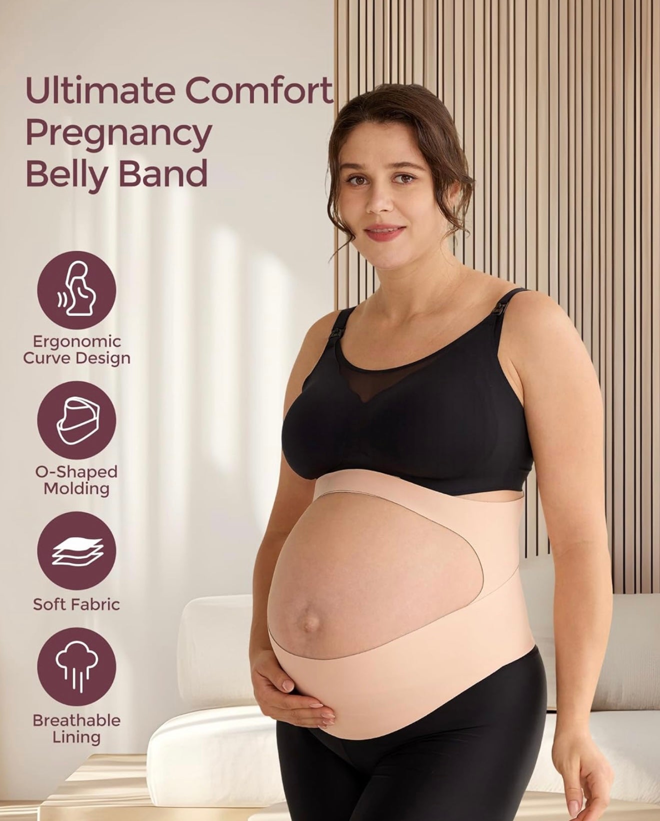 Momcozy CozySupport - Banda para el vientre, talla 2XL