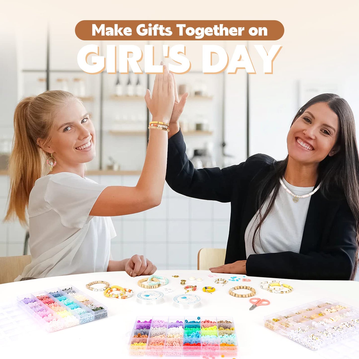 Pipigaty kit para hacer pulseras con cuentas de arcilla Pizooro (3 cajas), 10500 cuentas