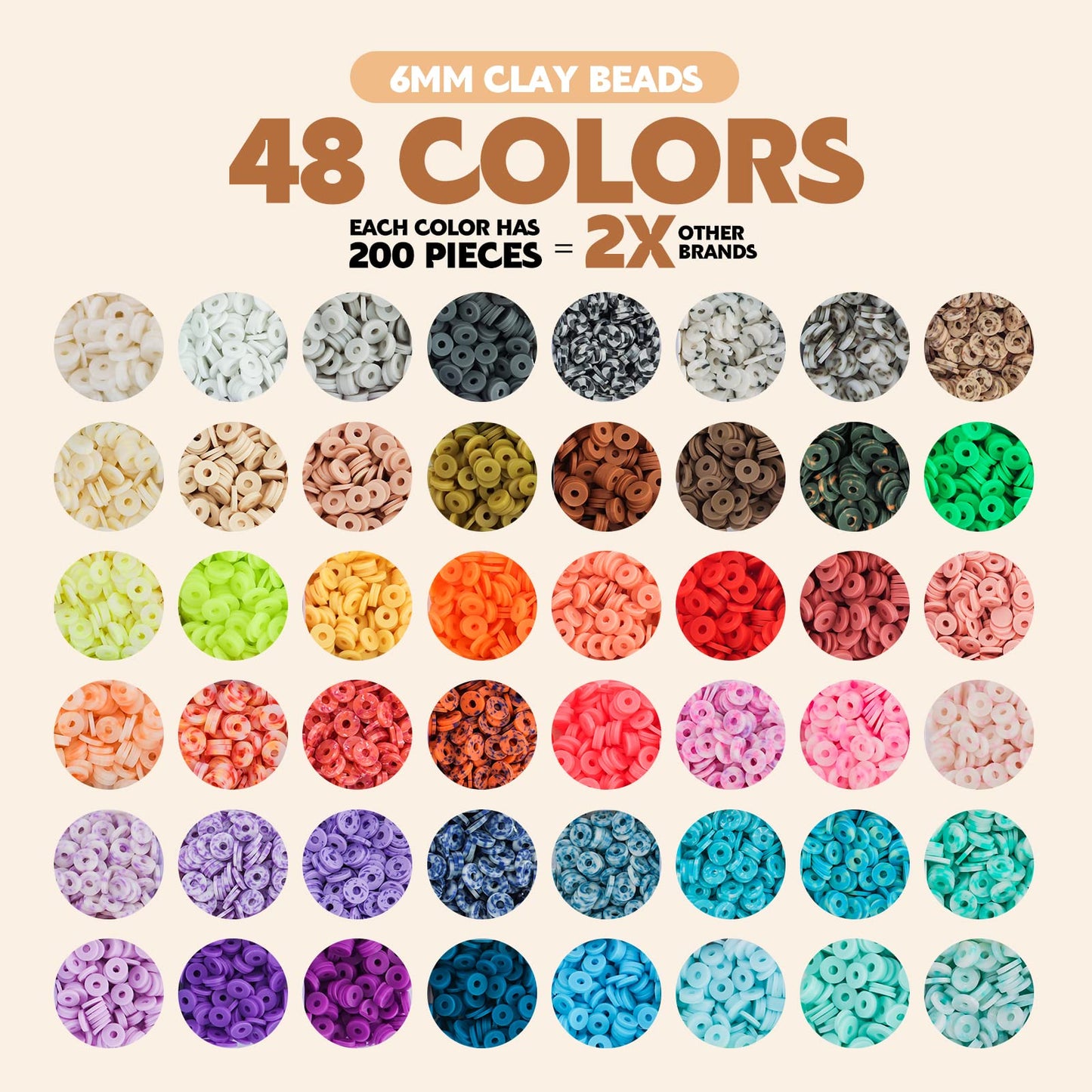 Pipigaty kit para hacer pulseras con cuentas de arcilla Pizooro (3 cajas), 10500 cuentas