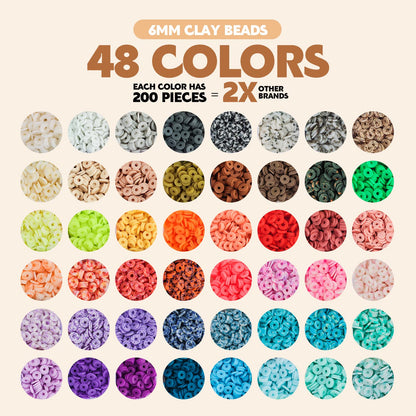 Pipigaty kit para hacer pulseras con cuentas de arcilla Pizooro (3 cajas), 10500 cuentas