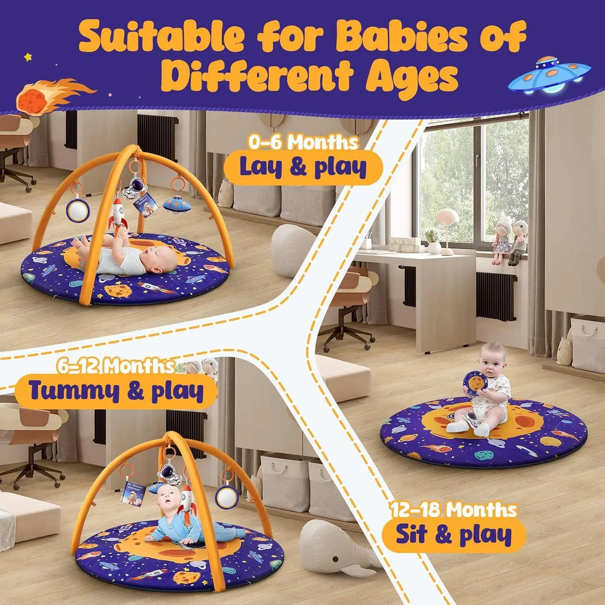 Alfombra De Juego Impermeable Para Bebés