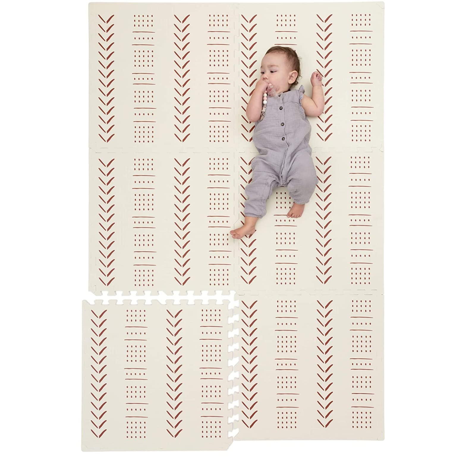 Azulejos de espuma Baby Play Mat – Fundas de espuma suaves, gruesas, no tóxicas de 1.79 metros x 1.18 metros