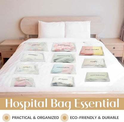 15 bolsas de hospital para el trabajo de parto y el parto, bolsa resellable para hospital