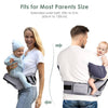 Portabebés de cadera FRUITEAM - Portabebés ergonómico con asiento de cadera y ajustable