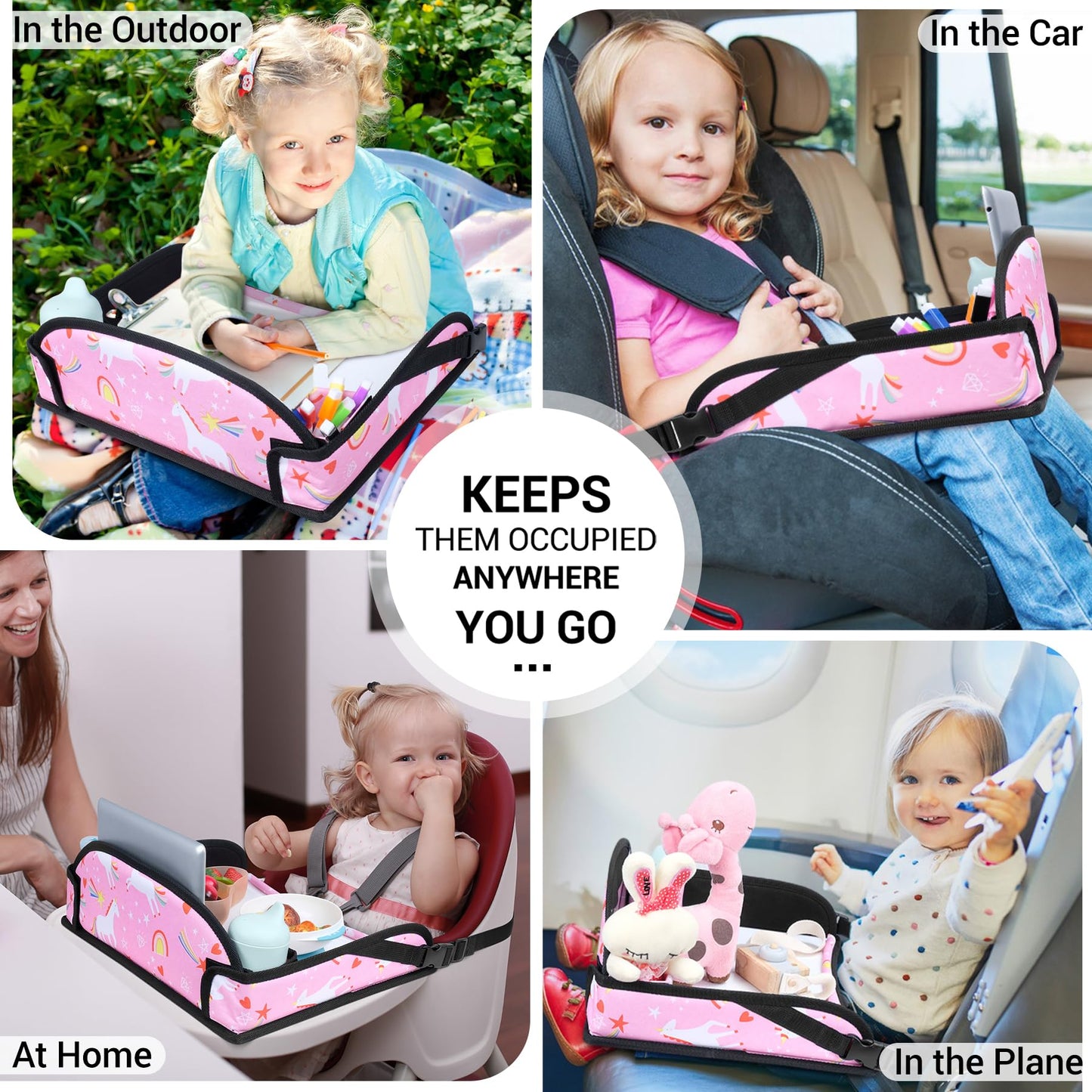 COOLBEBE Bandeja de viaje para niños para asiento de automóvil infantil