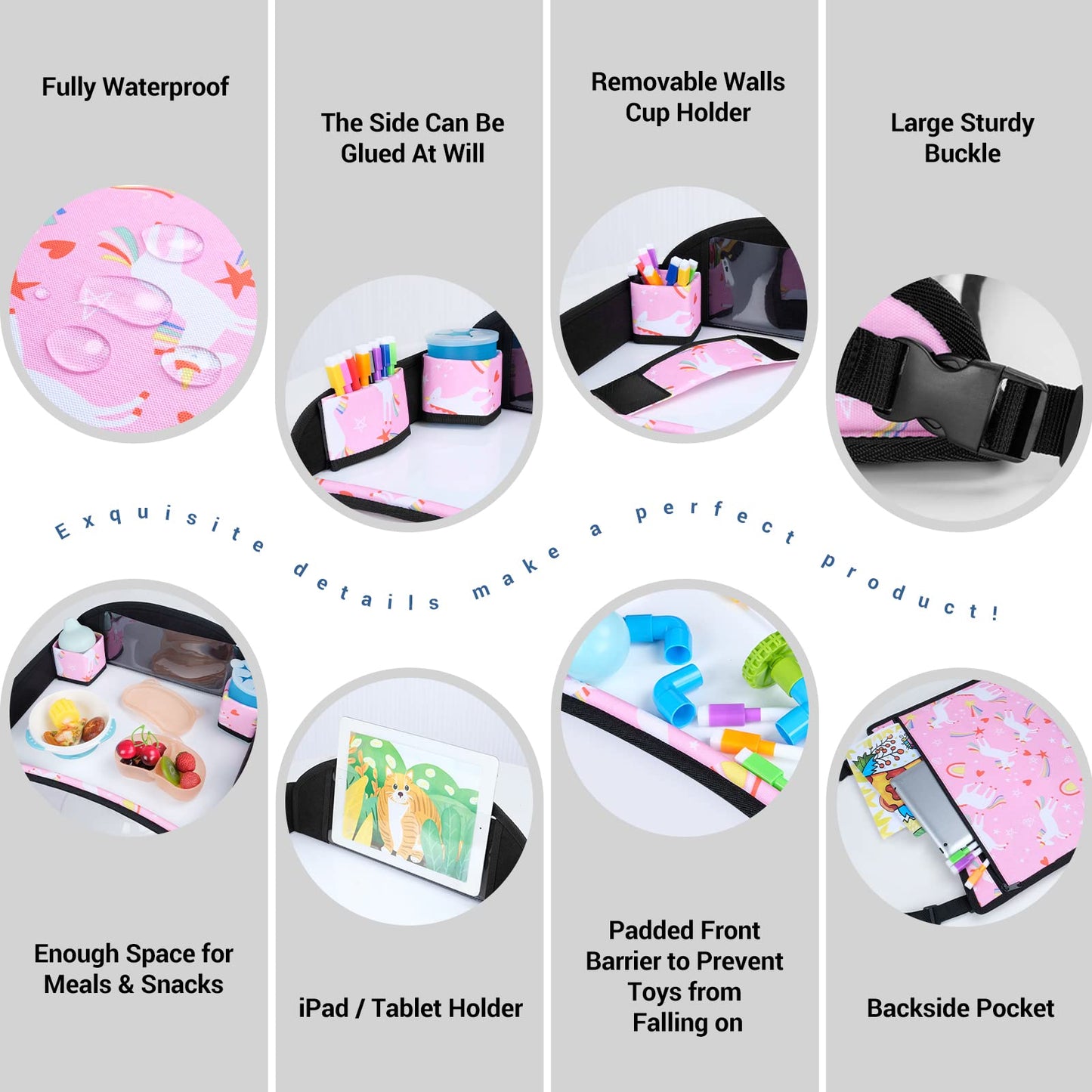 COOLBEBE Bandeja de viaje para niños para asiento de automóvil infantil