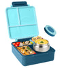 Caja Bento aislada para niños, contenedor de almuerzo a prueba de fugas de 8 onzas, 4 compartimentos