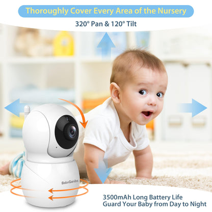Monitor de bebé con cámara y audio, monitor de vídeo para bebé