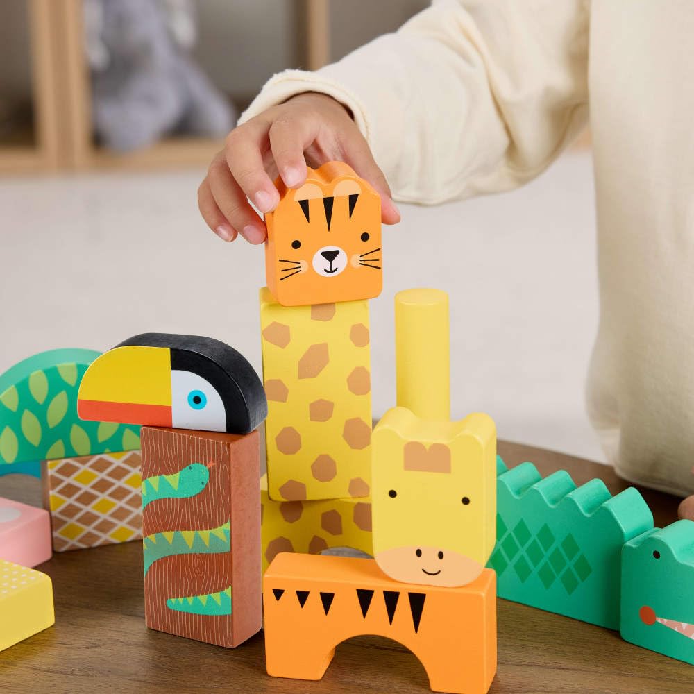 Fisher-Price Bloques de Madera para Niños Pequeños Jungle