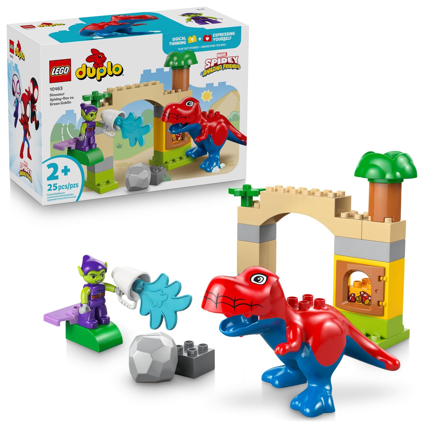 LEGO DUPLO Marvel Dinosaur Spidey-Rex vs. Green Goblin