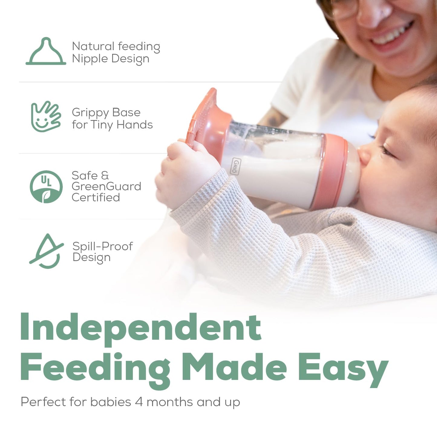 Grio Hold Me System Set (una botella de 4 onzas, una botella de 8 onzas)