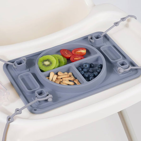 Plato de Silicon con divisiones gris azulado