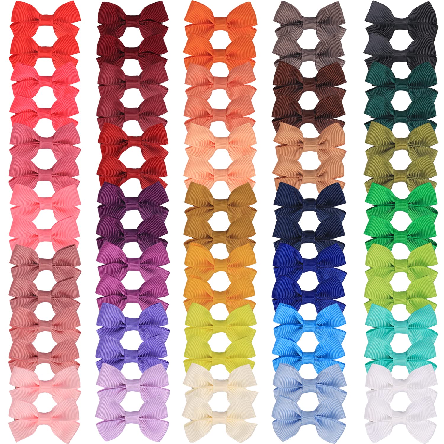 70 lazos para el cabello de 2 pulgadas para niñas, 35 colores