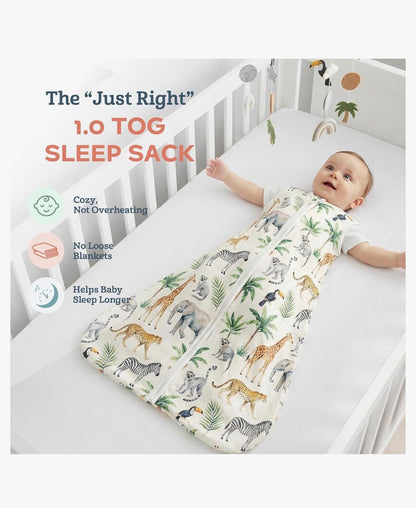 Saco de dormir 1.0 TOG, manta suave para bebé