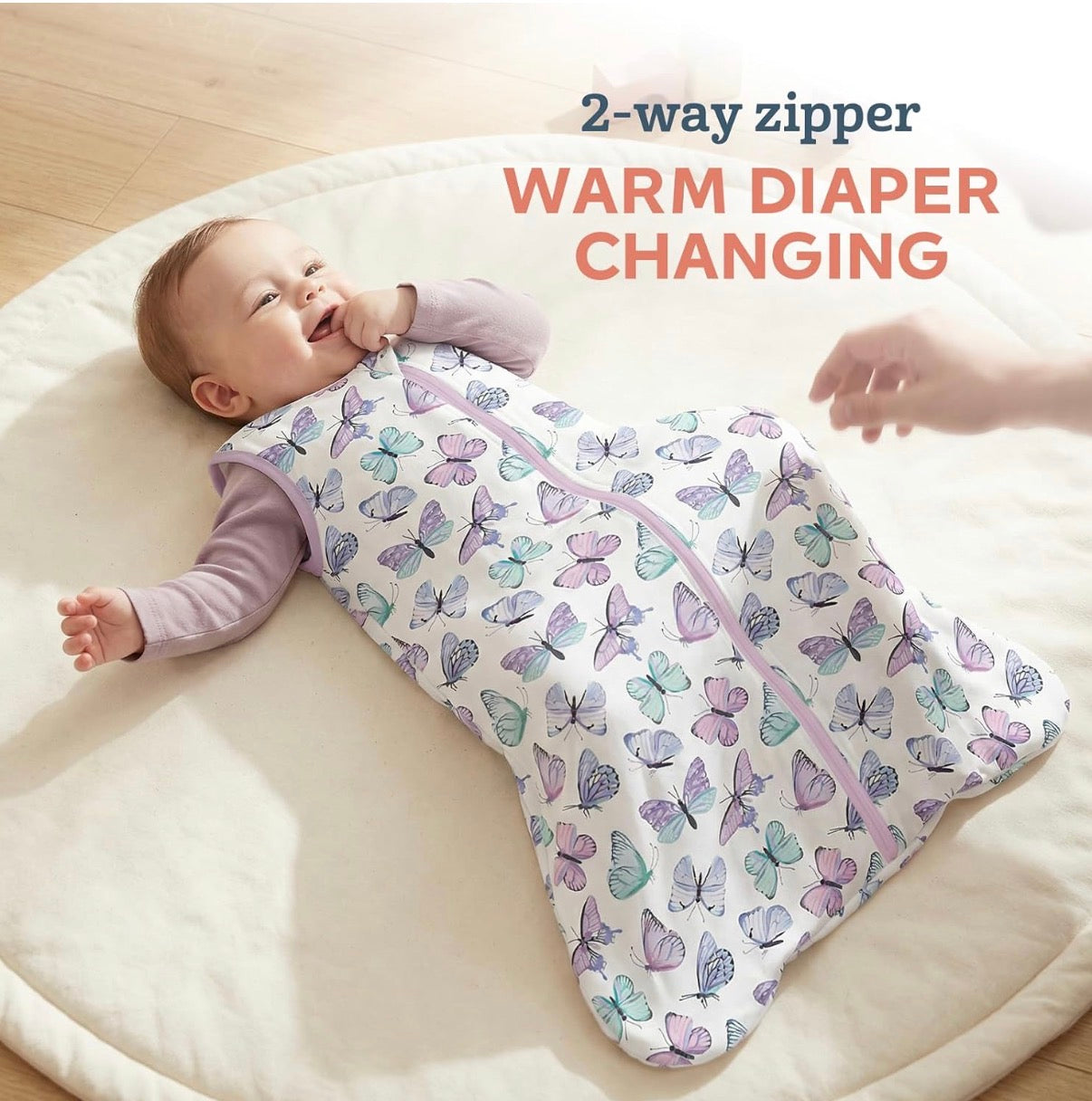 Saco de dormir 1.0 TOG, manta suave para bebé