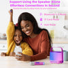 Máquina de karaoke para niños y adultos, altavoz portátil Bluetooth 5.3 con 2 micrófonos inalámbricos