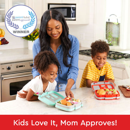 Bentgo Kids Prints - Lonchera infantil a prueba de fugas, 5 compartimentos estilo Bento