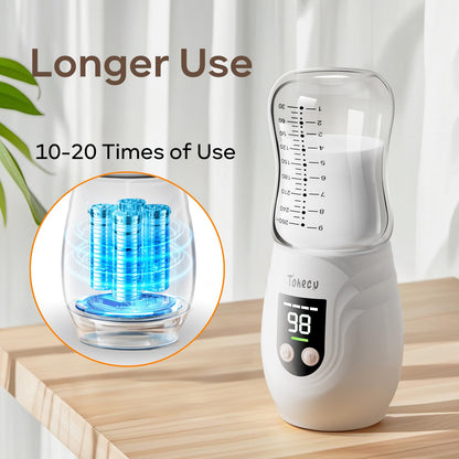 Calentador de biberones portátil para viajar con botella de vidrio, 8 adaptadores