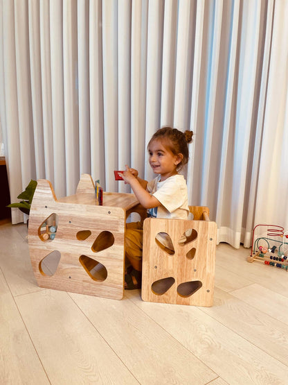 Juego de mesa y silla Montessori
