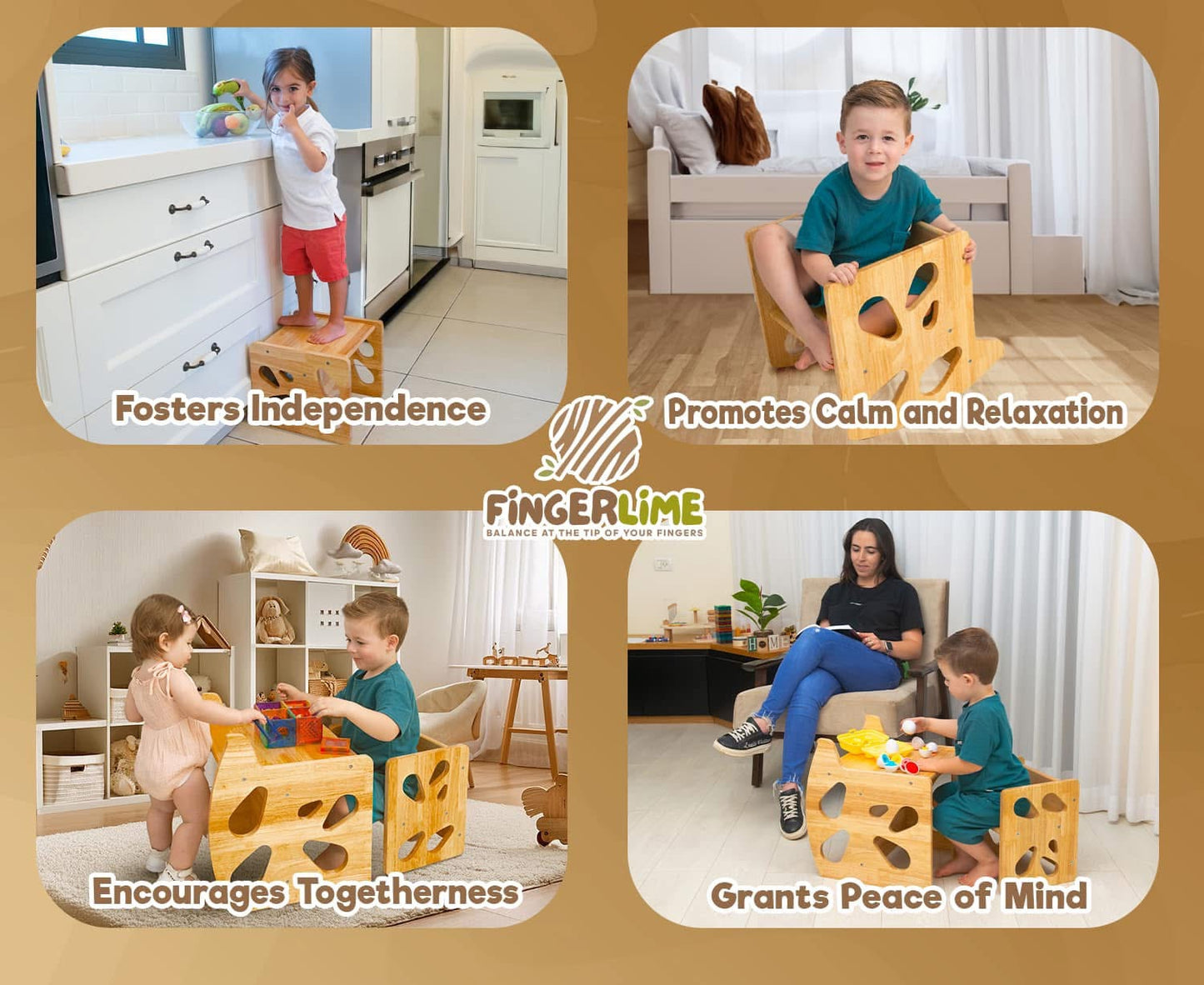 Juego de mesa y silla Montessori