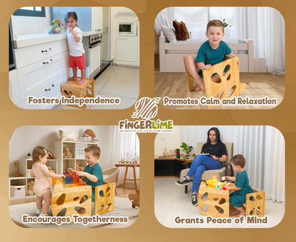 Juego de mesa y silla Montessori