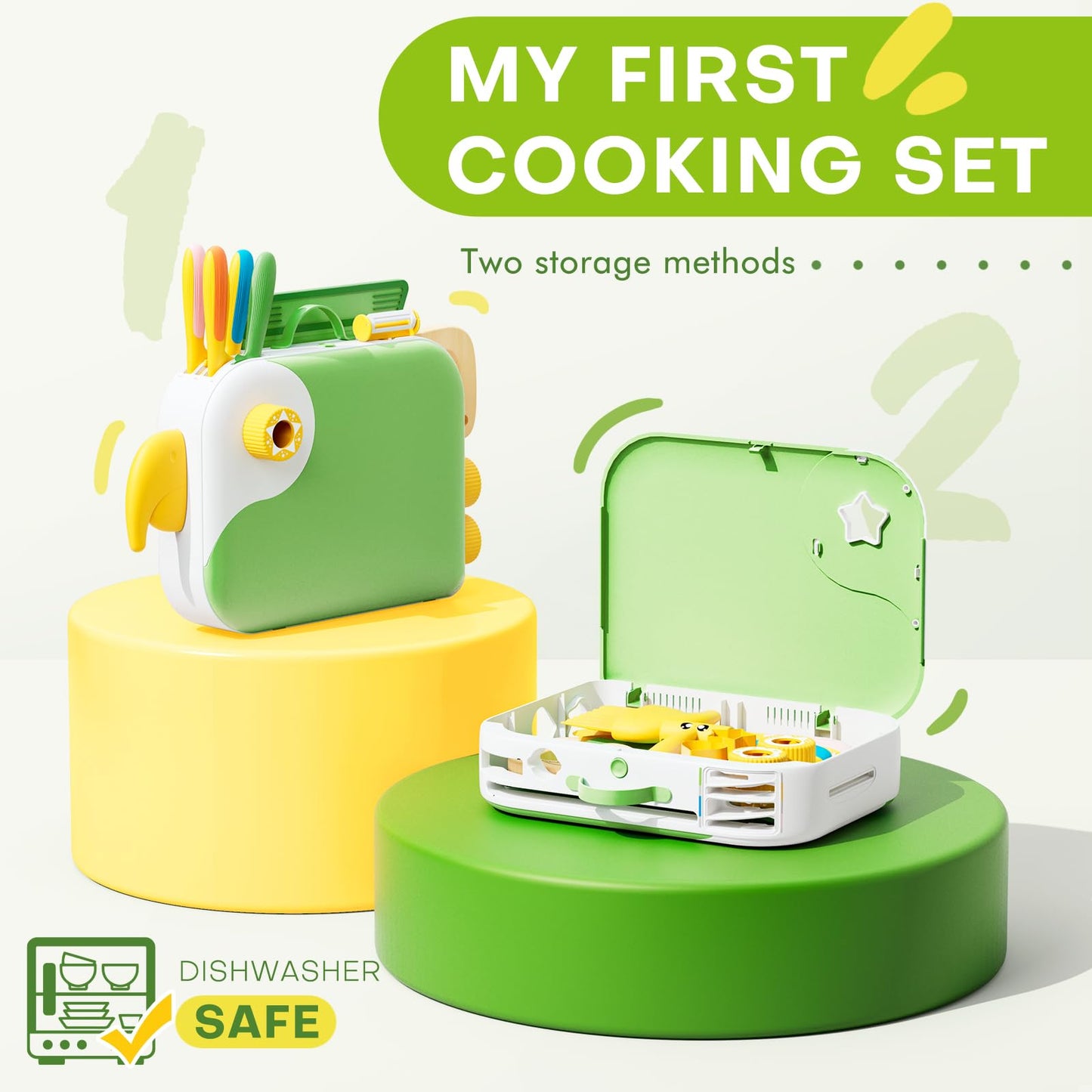 Juego de Cocina para Niños Pequeños con Caja de Almacenamiento